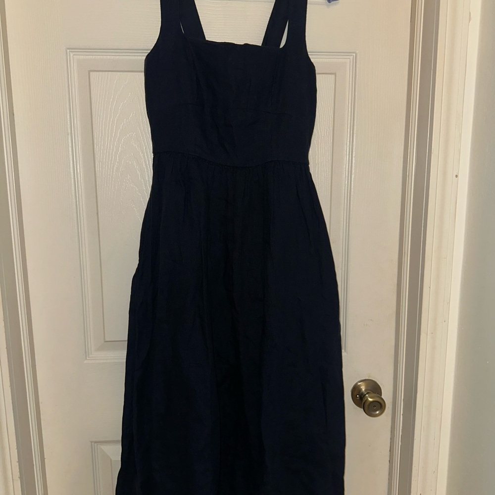 Quince Navy Square-Neck Maxi Dress - Picture 6 of 6